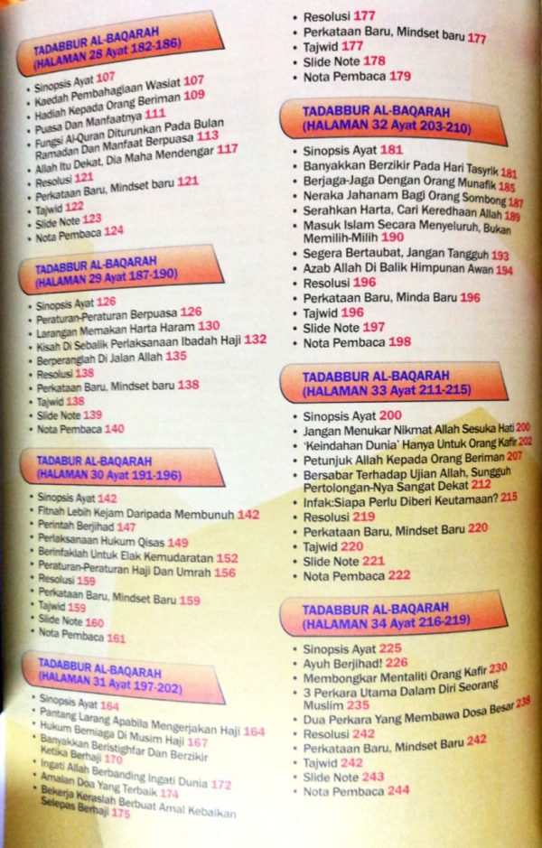 Nota My #QURANTIME : Juzuk 2